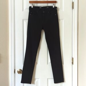AG Adriano Goldschmied The Prima Mid Rise Cigarette Leg Skinny Jeans Black 26